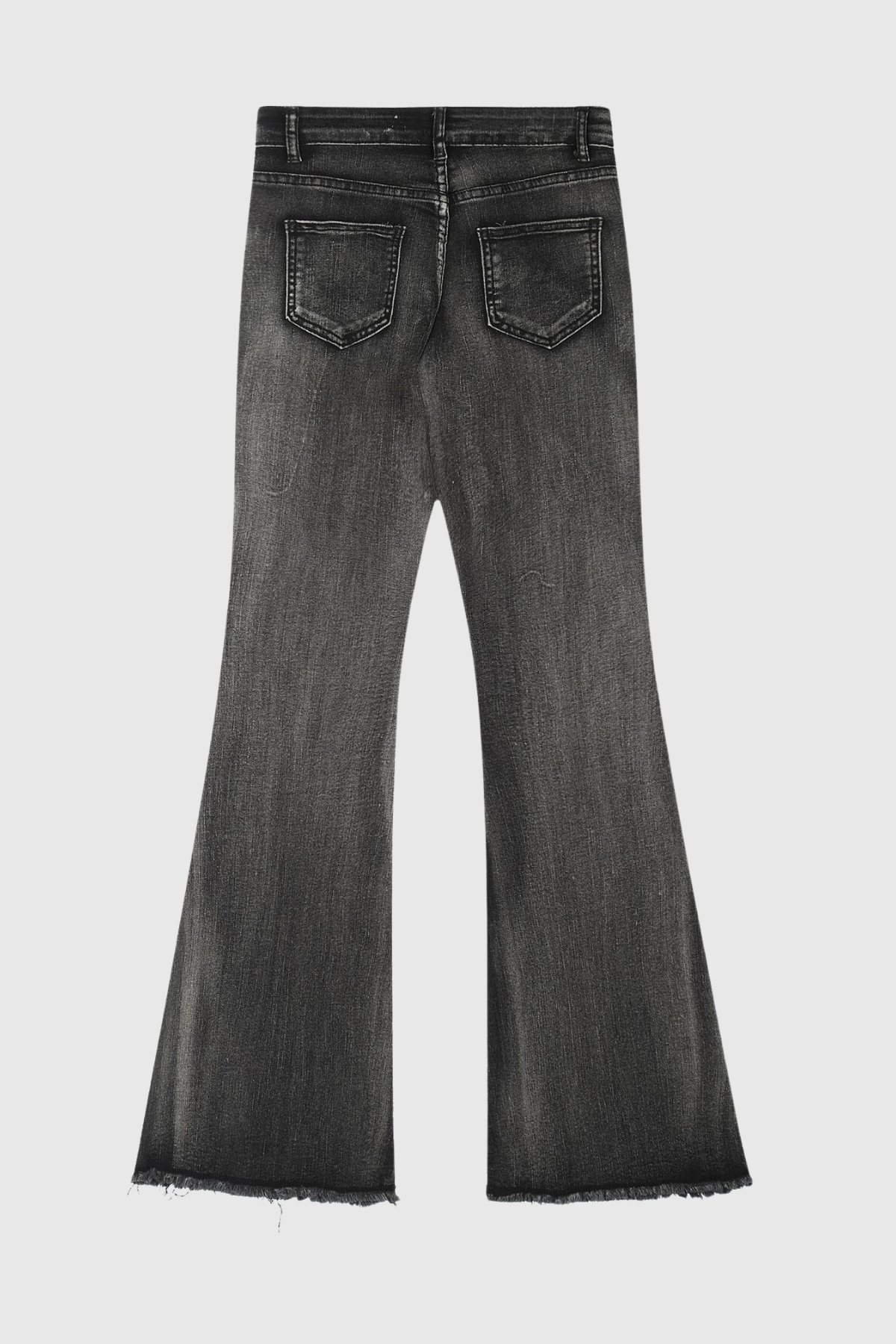 Nixon Buckle Embellished Bootcut Jeans In Black