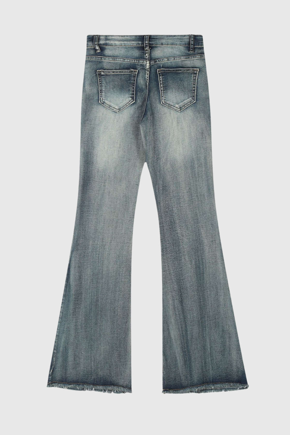 Nixon Buckle Embellished Bootcut Jeans In Blue