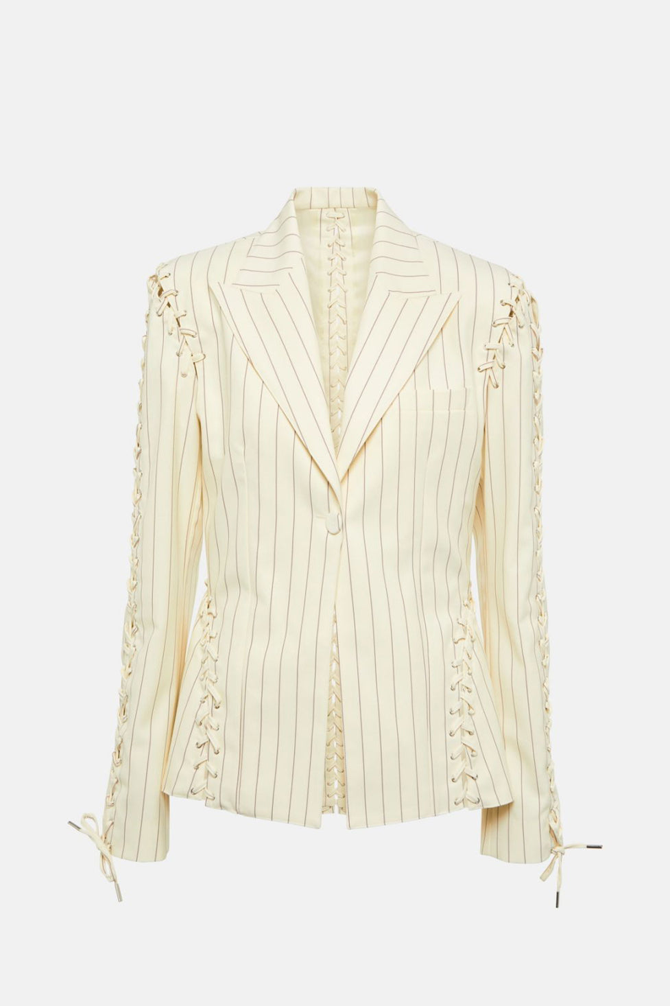 Vera Stripe Lace Up Blazer