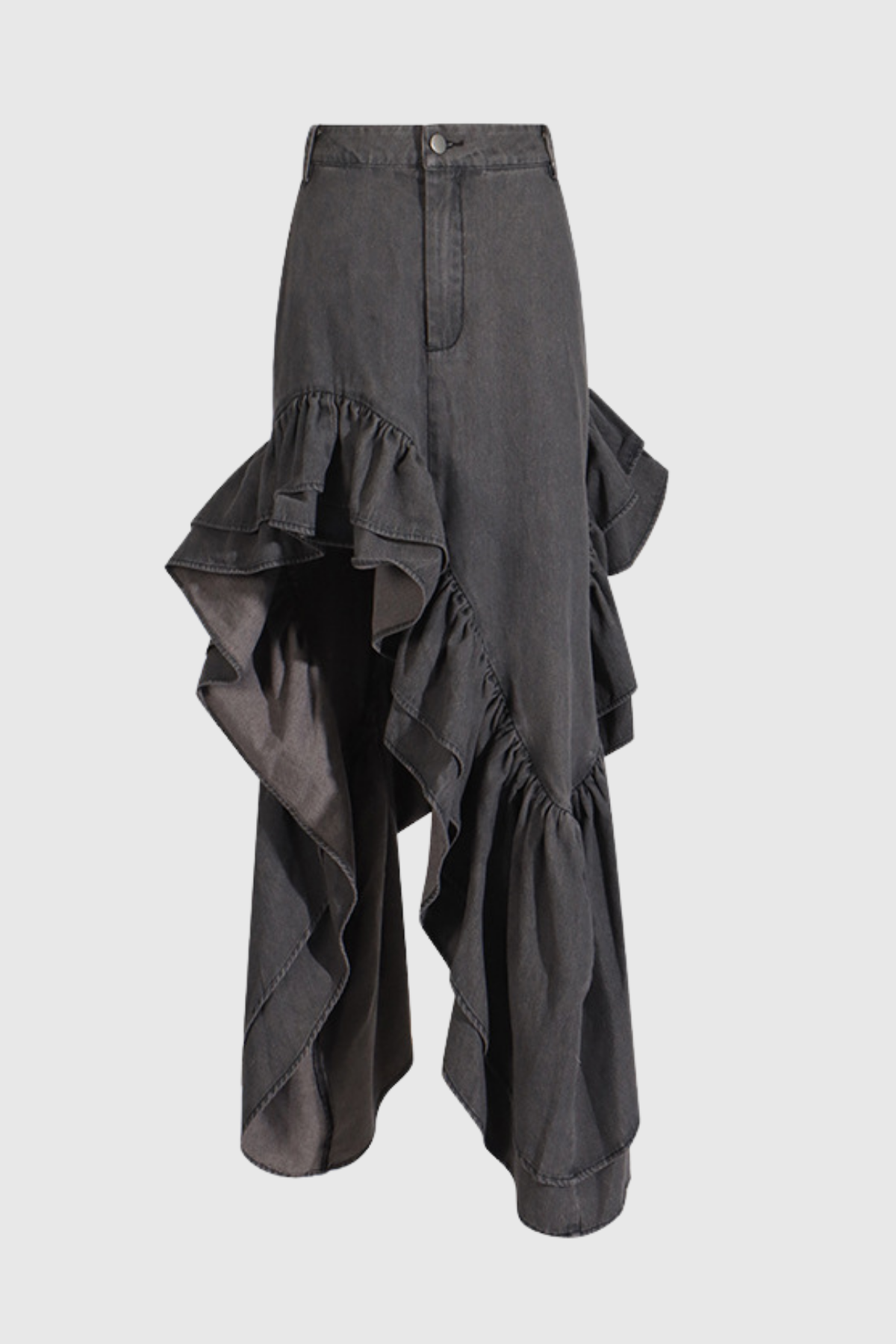 Jarvis Asymmetric Ruffle Maxi Skirt