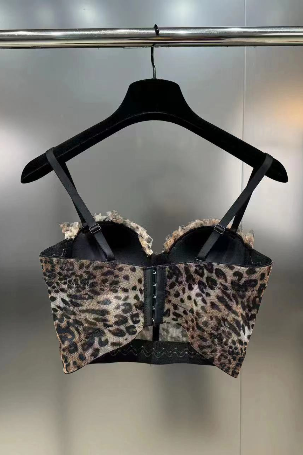 Baldwin Corset Spaghetti Leopard Top