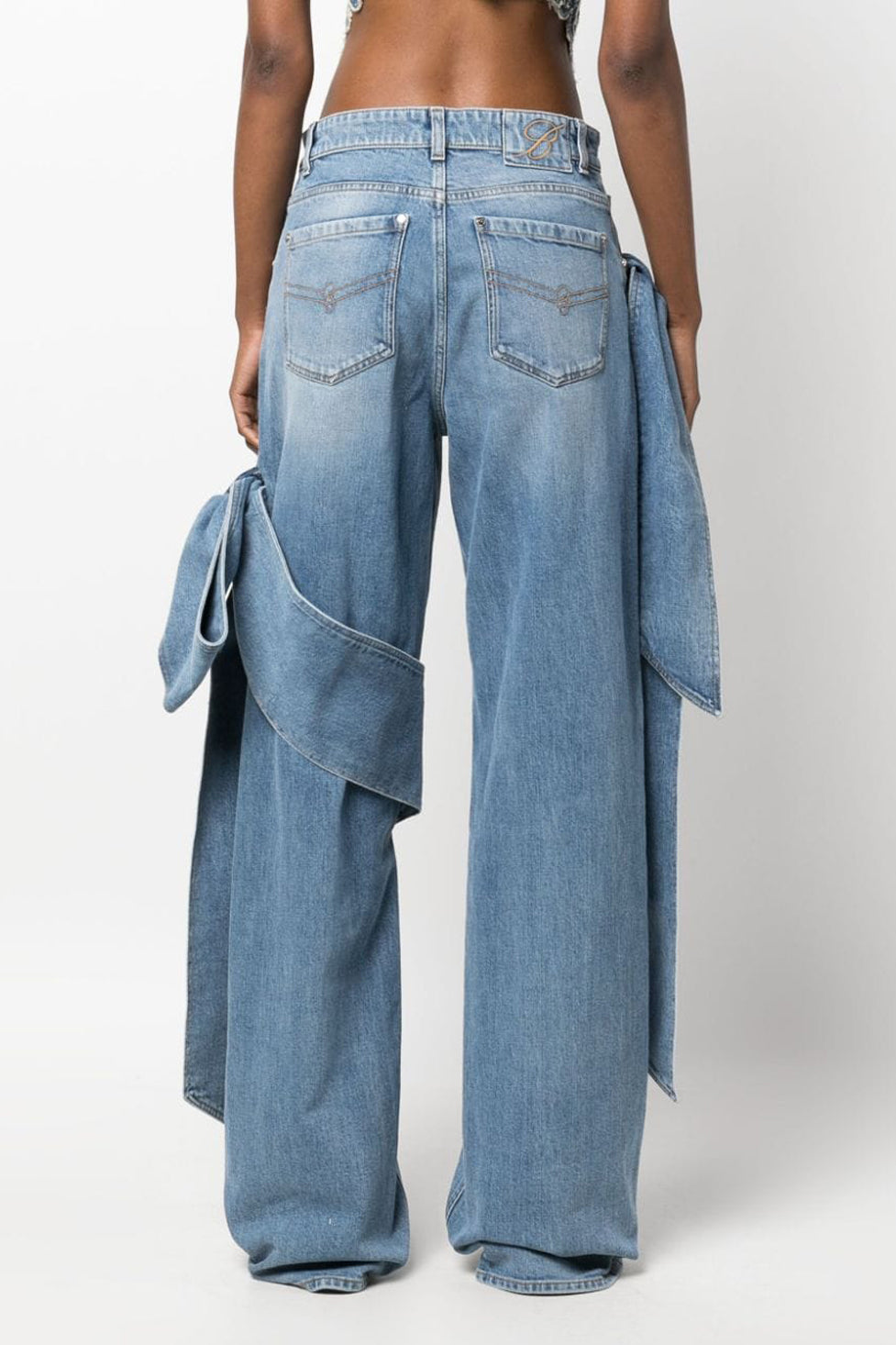 Teresa High Rise Bow Straight Jeans