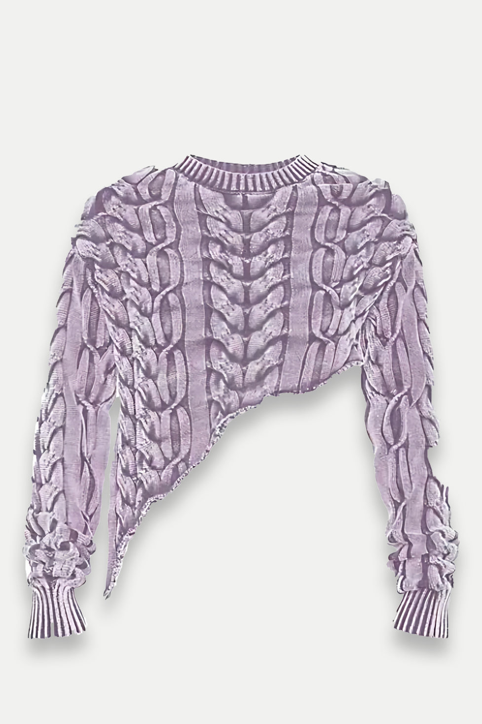 Roisin Cable Knit Top In Purple