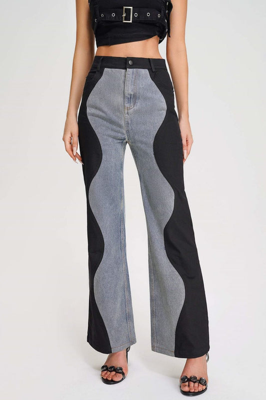 Penrose Wave Printed Denim Jeans