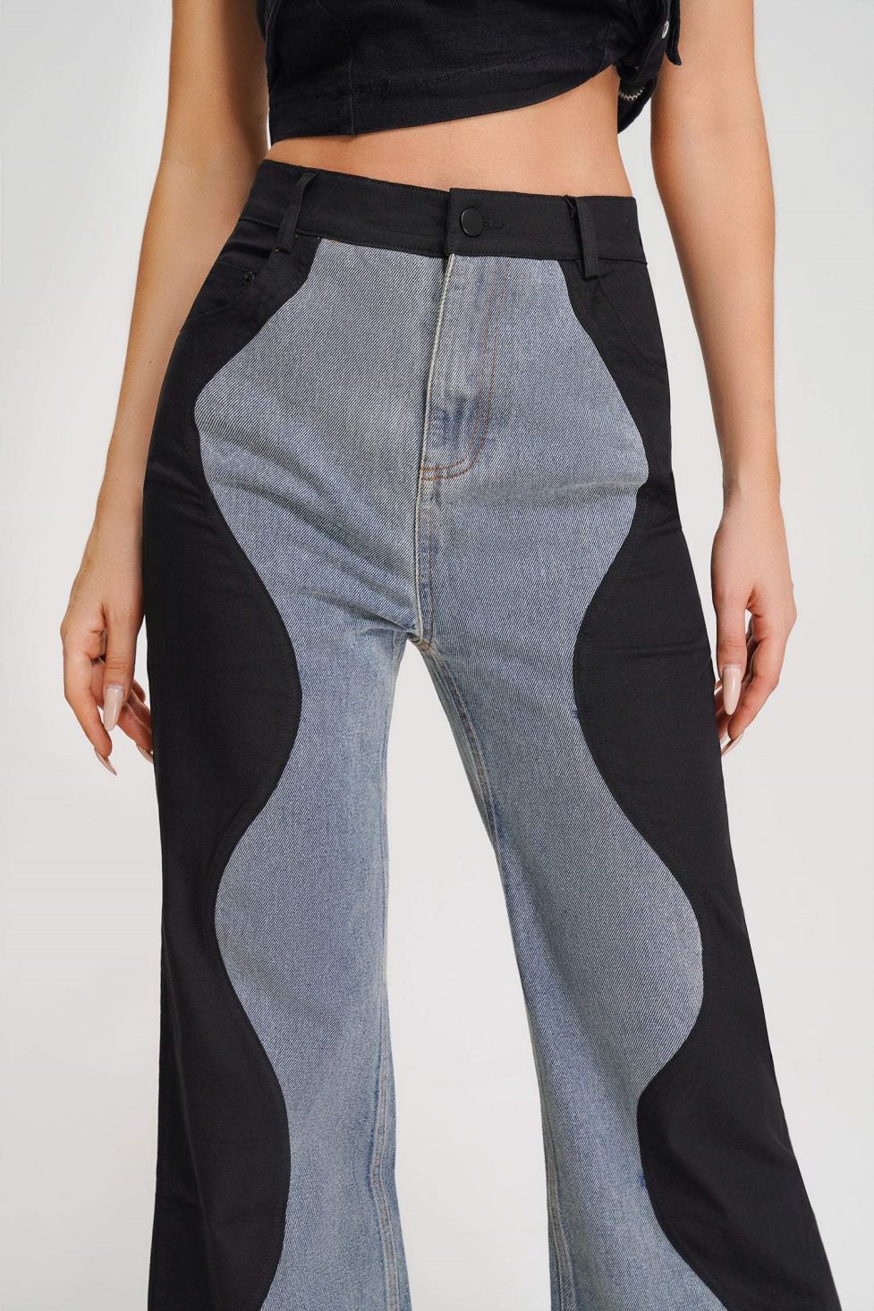 Penrose Wave Printed Denim Jeans