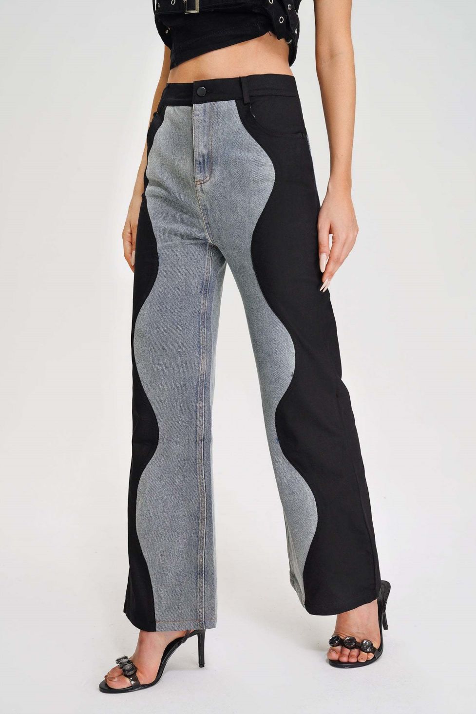 Penrose Wave Printed Denim Jeans