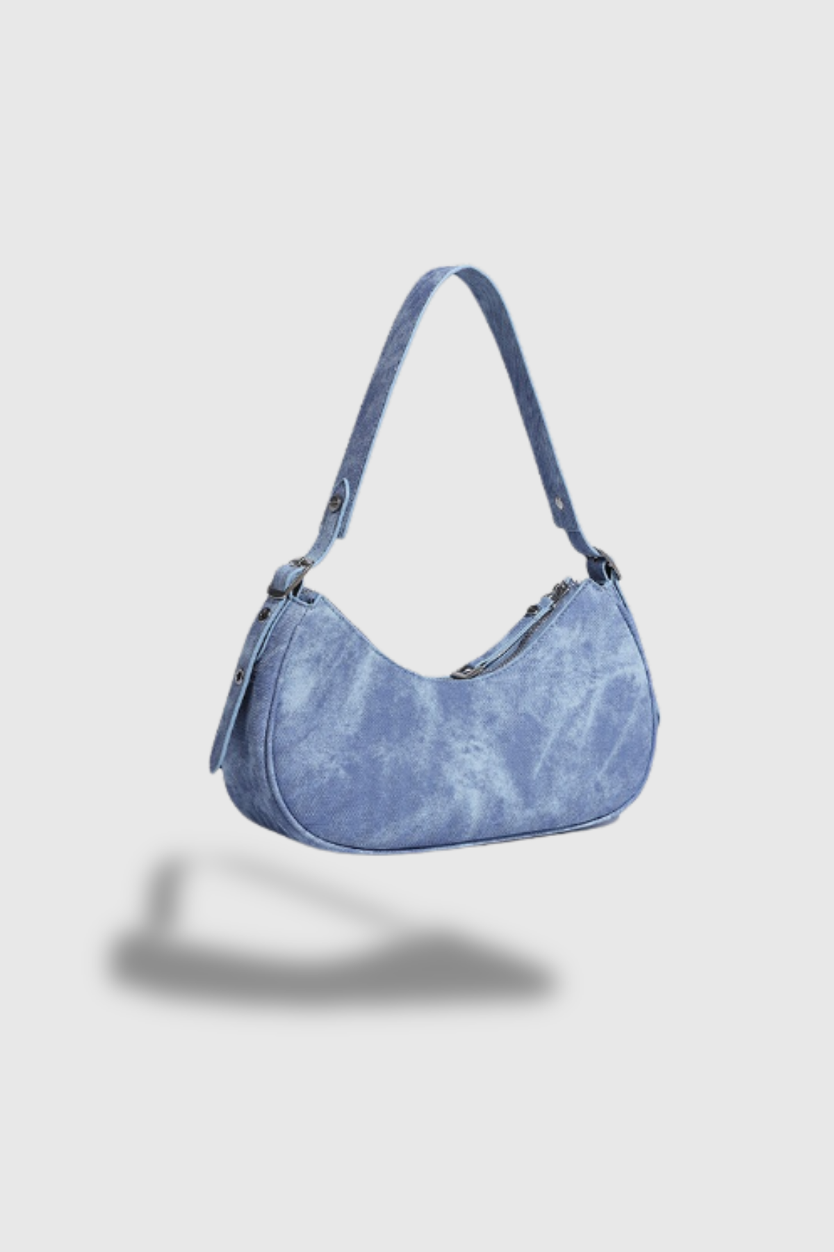 Kellan Zip Denim Bag In Blue