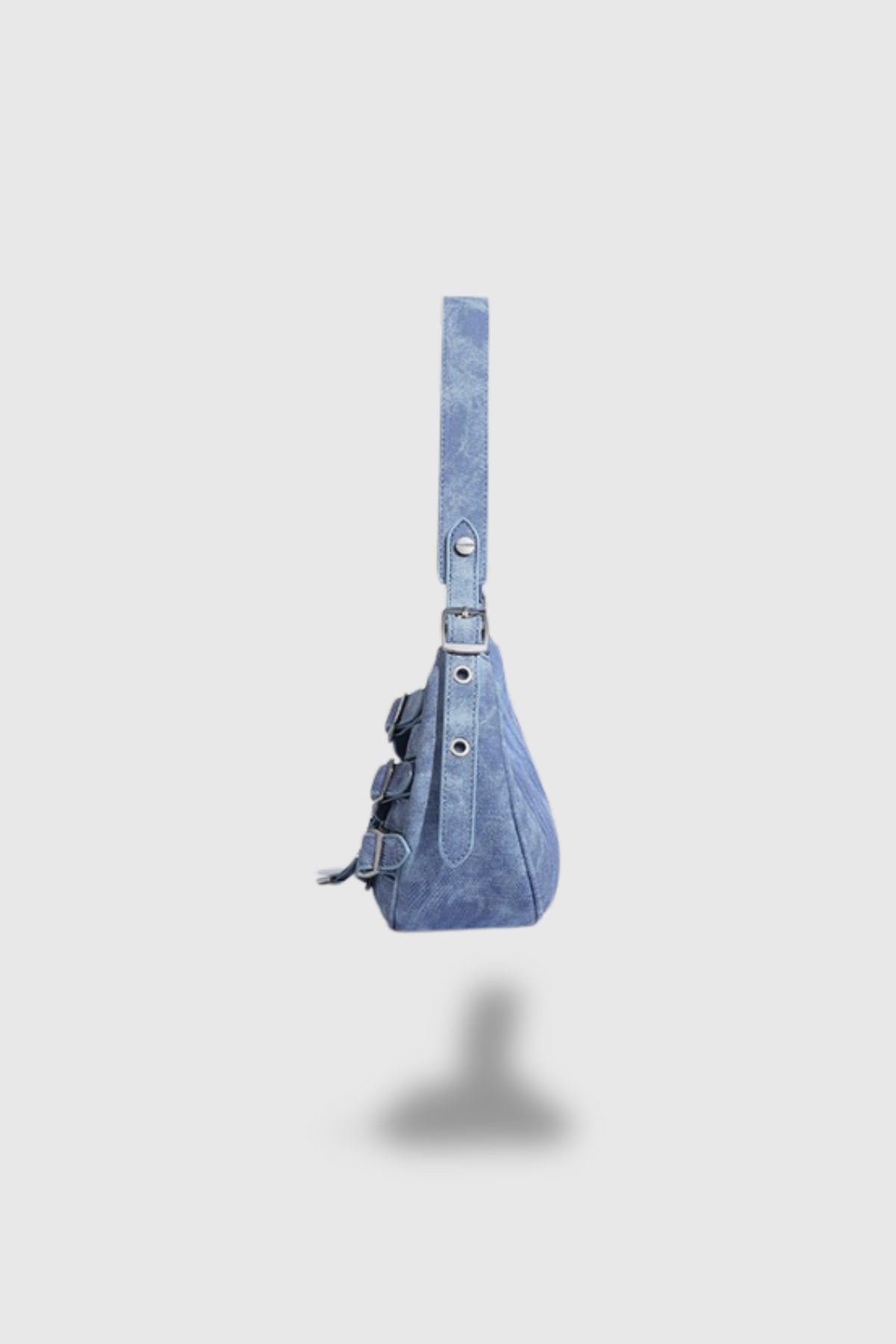 Kellan Zip Denim Bag In Blue