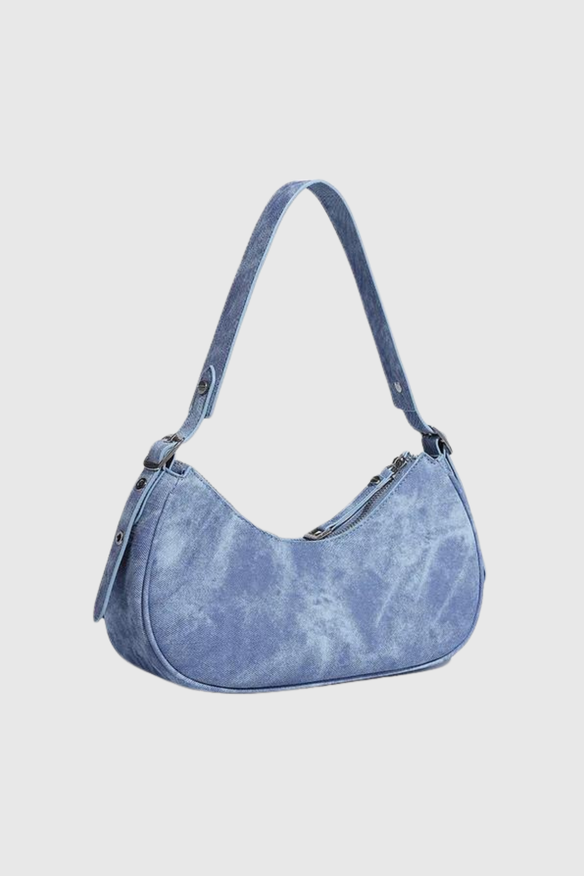 Rosina Zip Denim Bag In Blue