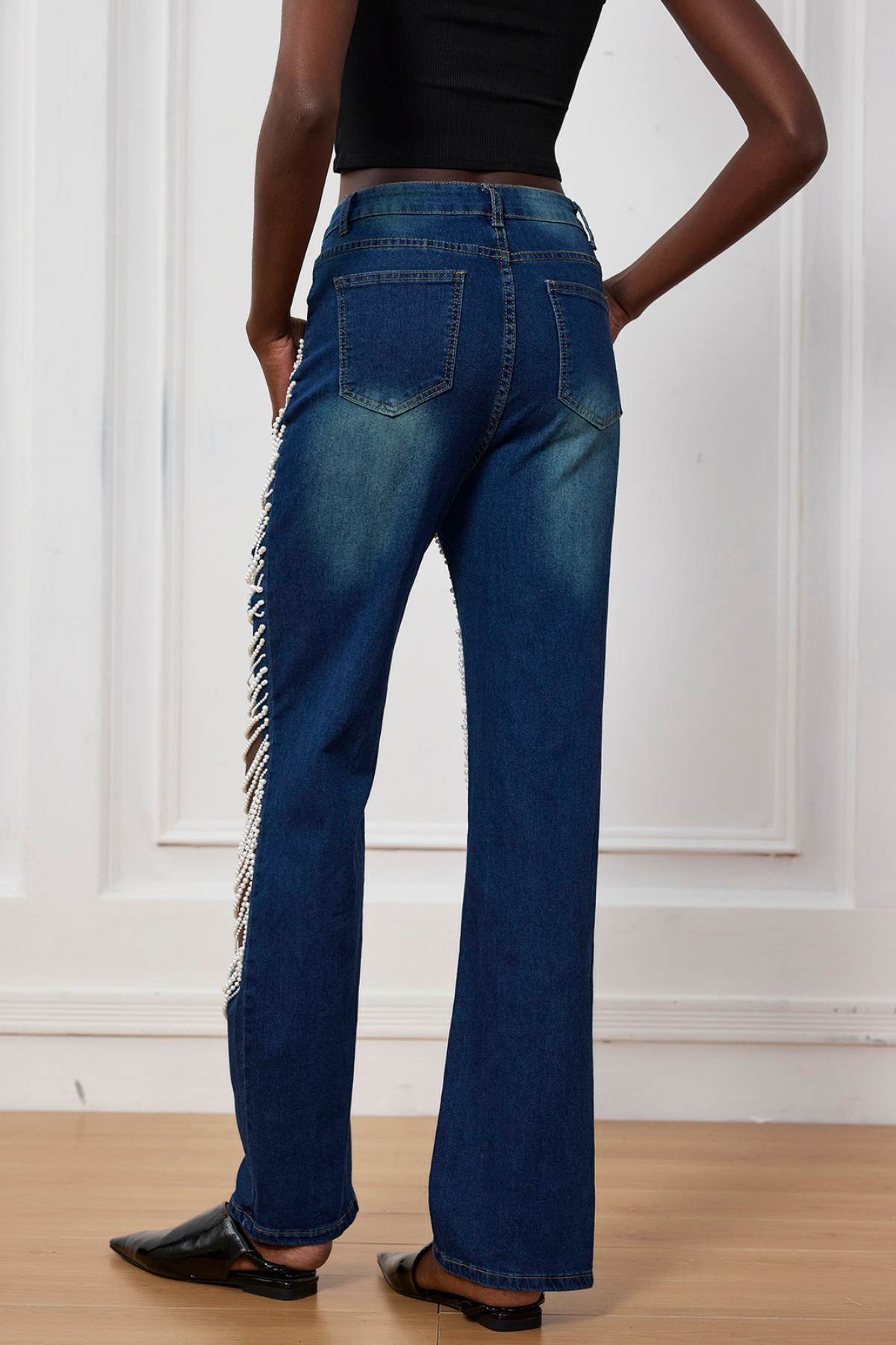 Addilyn Torn Chain Cutout Jeans