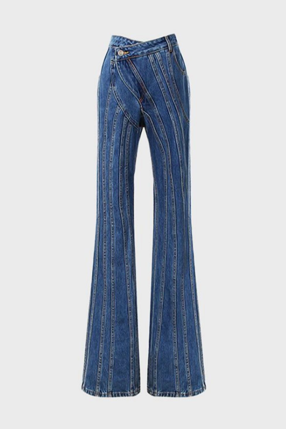 Rumi Paneled High Rise Denim Jeans