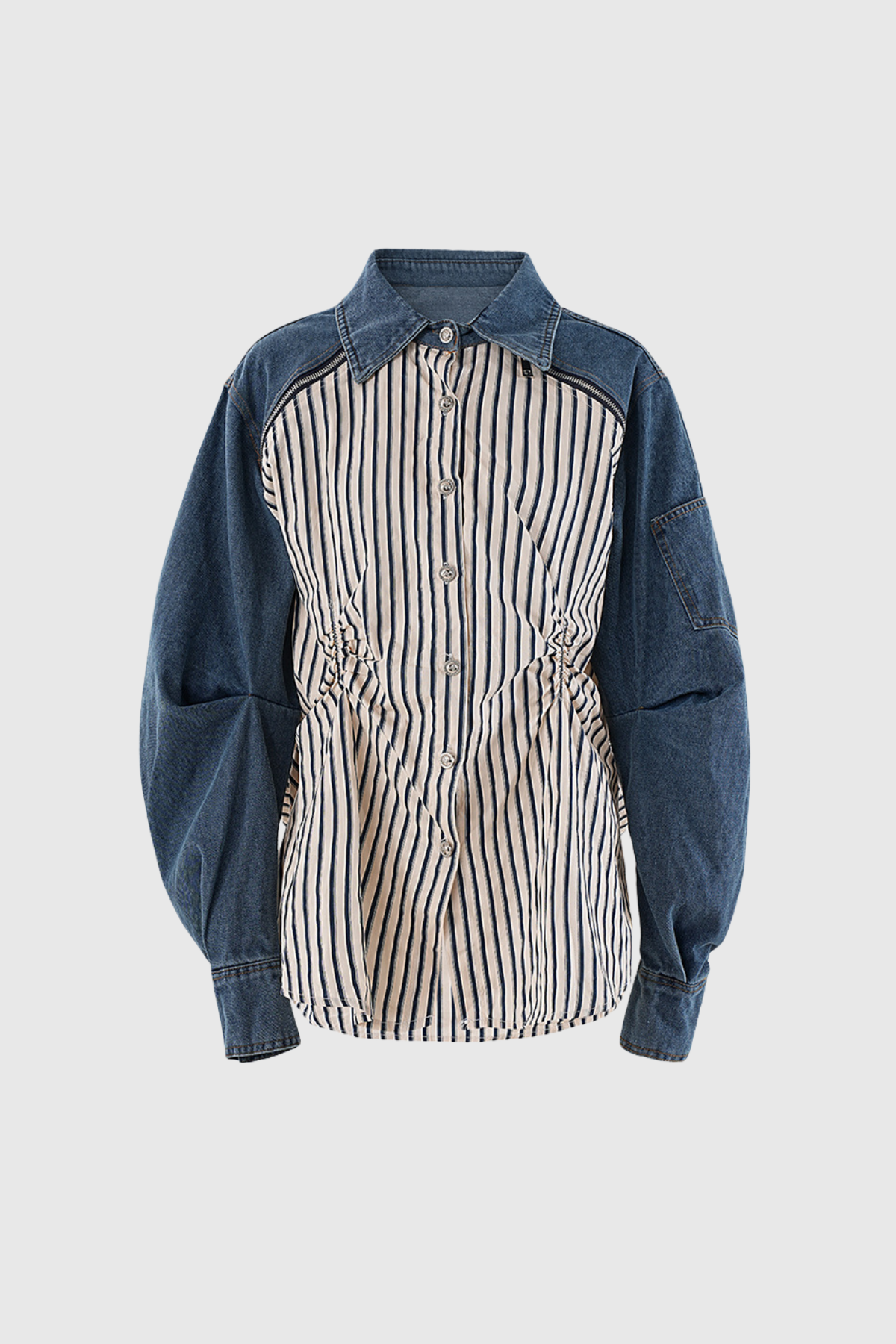 Janvi Ruch Stripe Denim Shirt