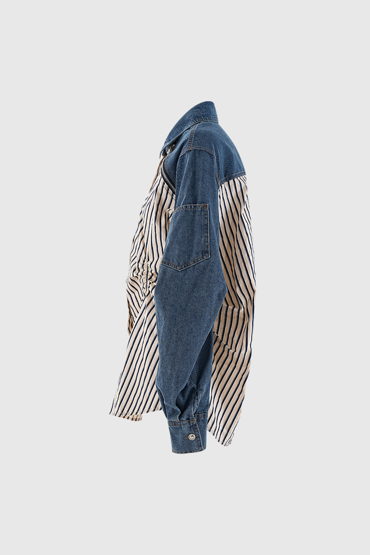 Janvi Ruch Stripe Denim Shirt