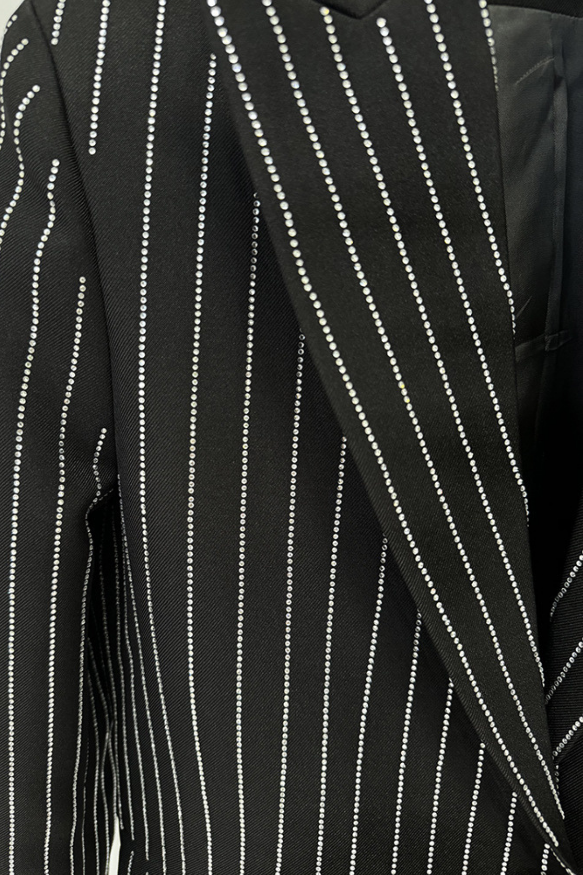 Hank Rhinestone Stripe Set In Black
