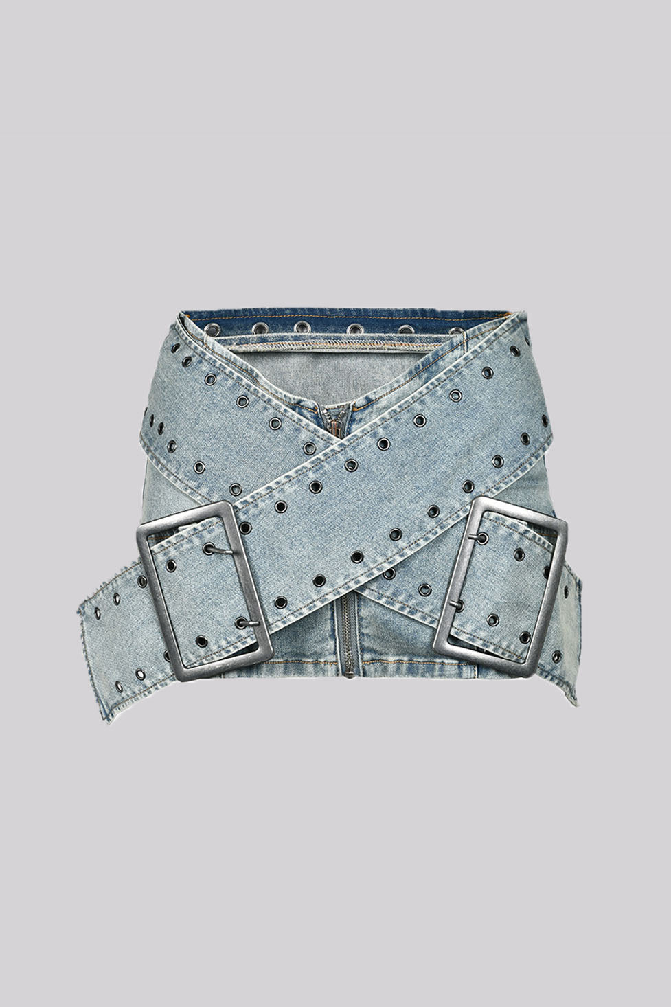 Frieda Denim Mini Skirt In Blue