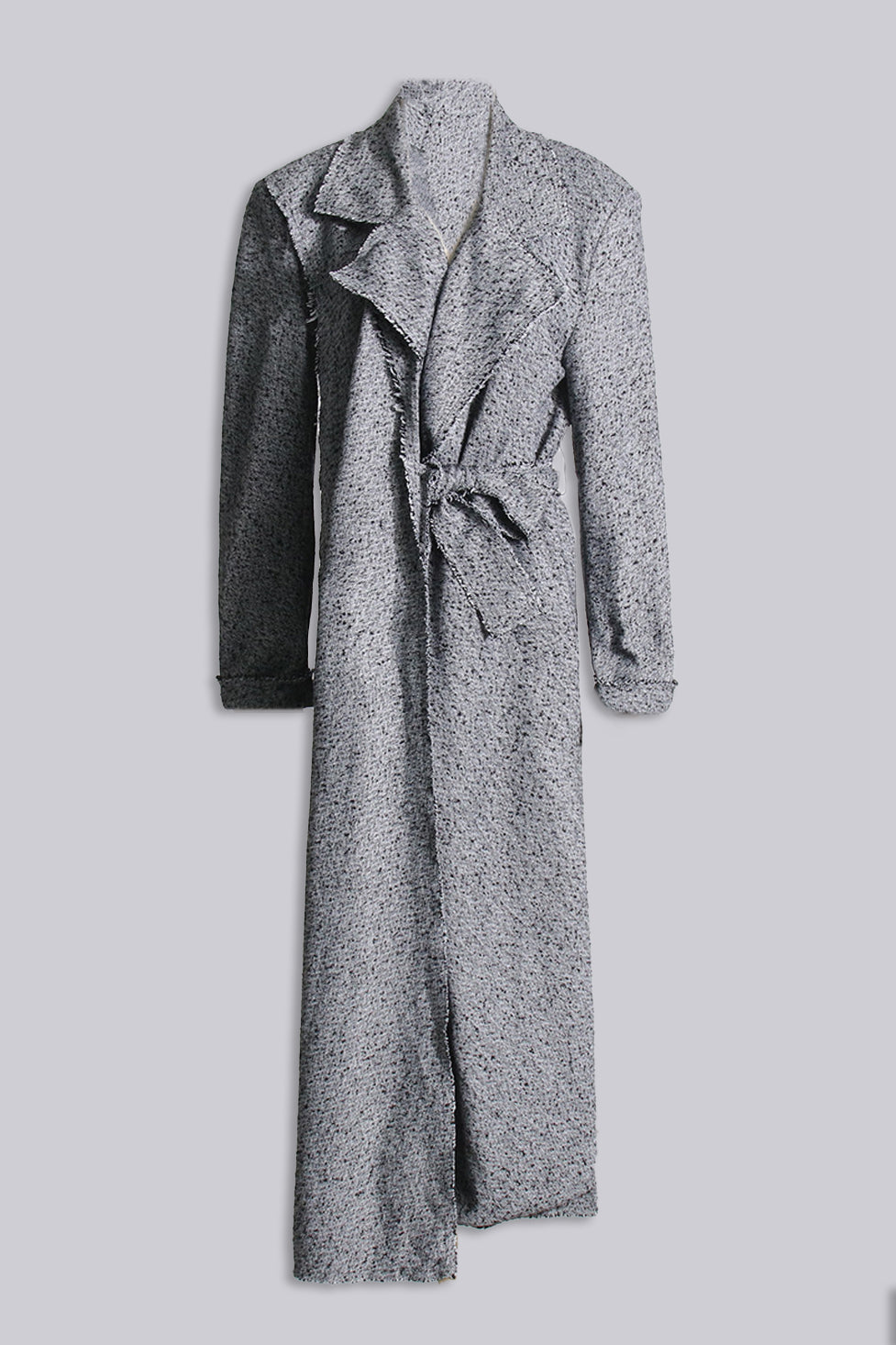 Zaiden Scarf  Patchwork Tweed Coat