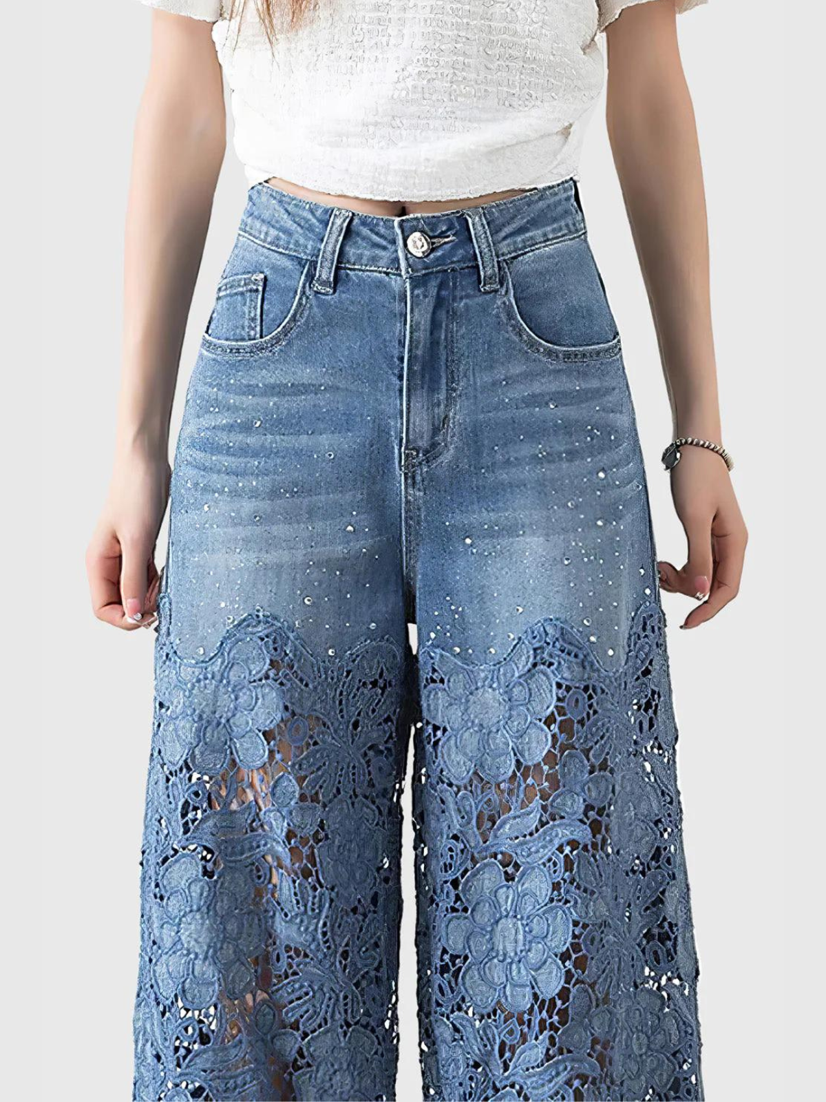 Sareza Lace Patchwork Jeans