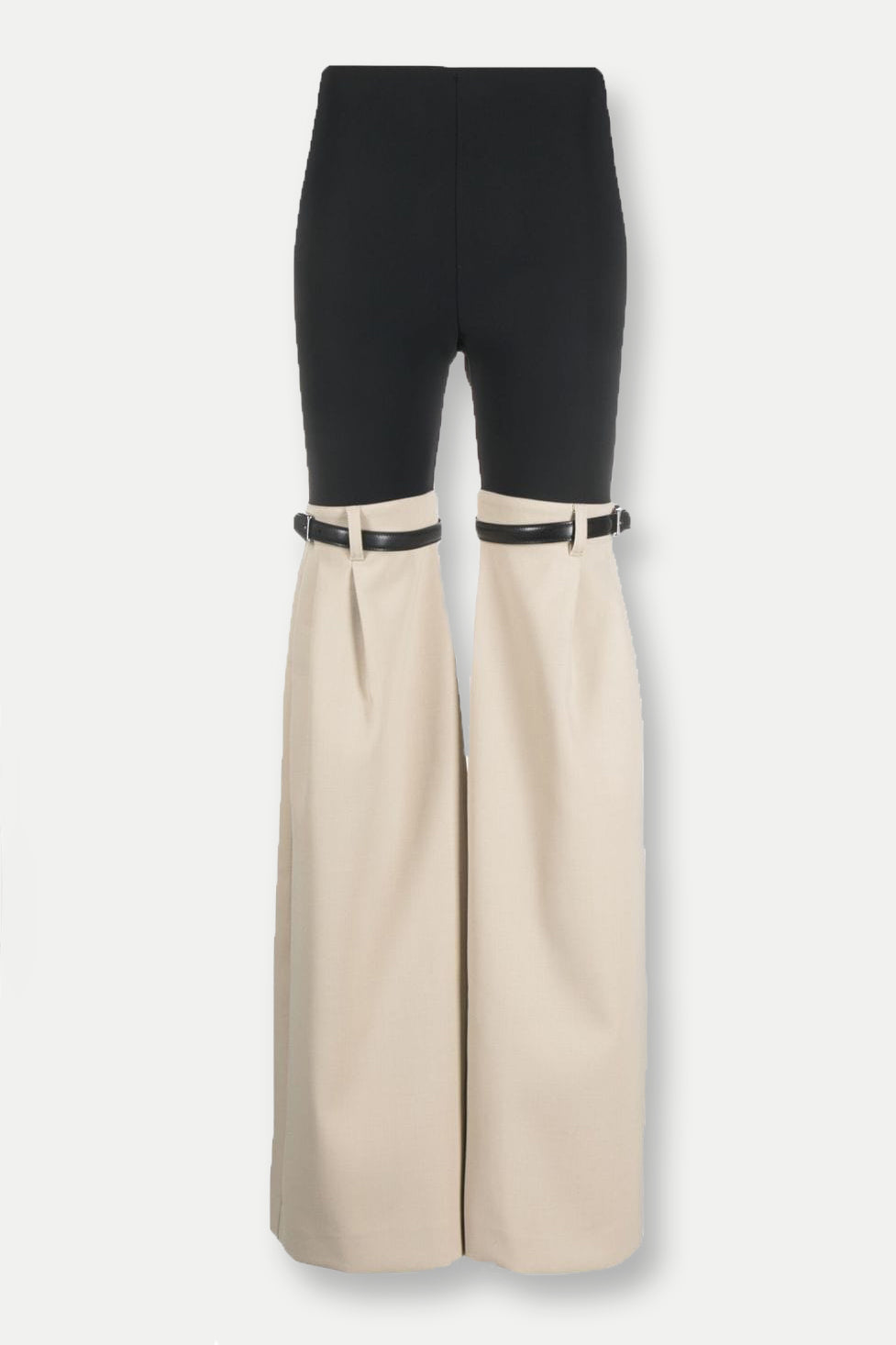 Flaly Patchwork Pants In Beige