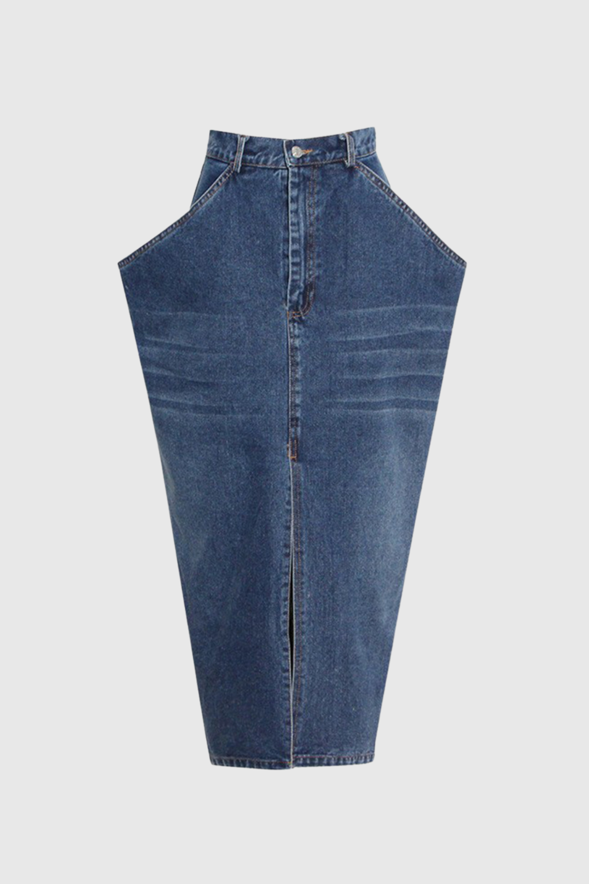 Elissa Asymmetric Split Denim Skirt