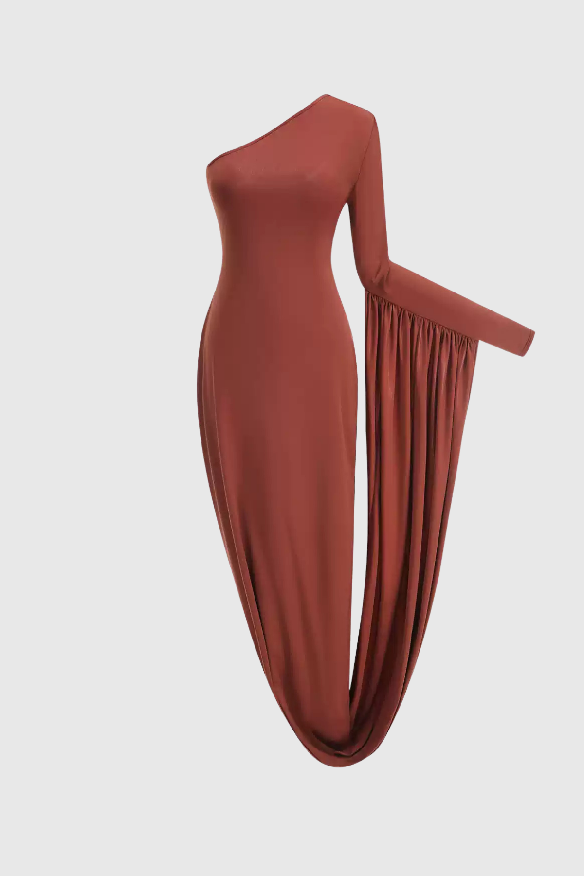 Zarah One Shouder Ruch Maxi Dress