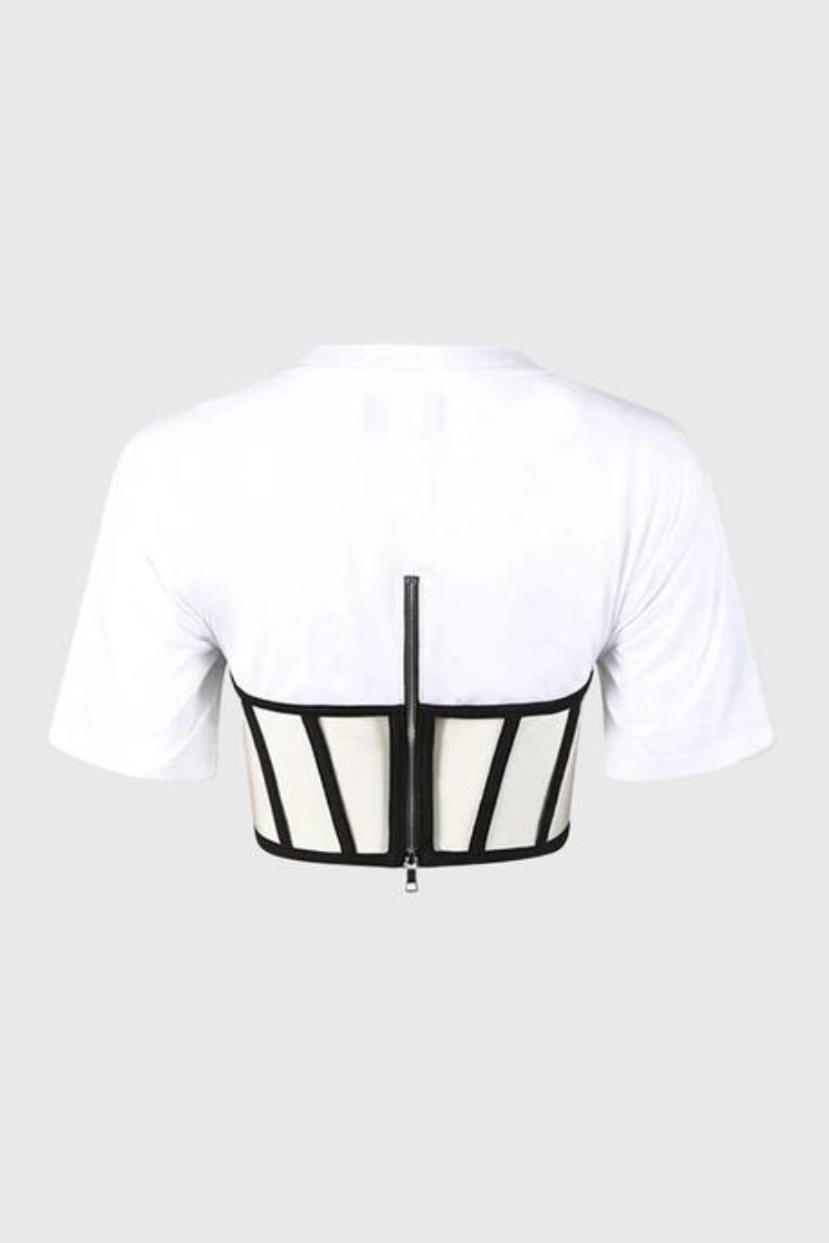 Kunta Corset Patchwork T shirt In White