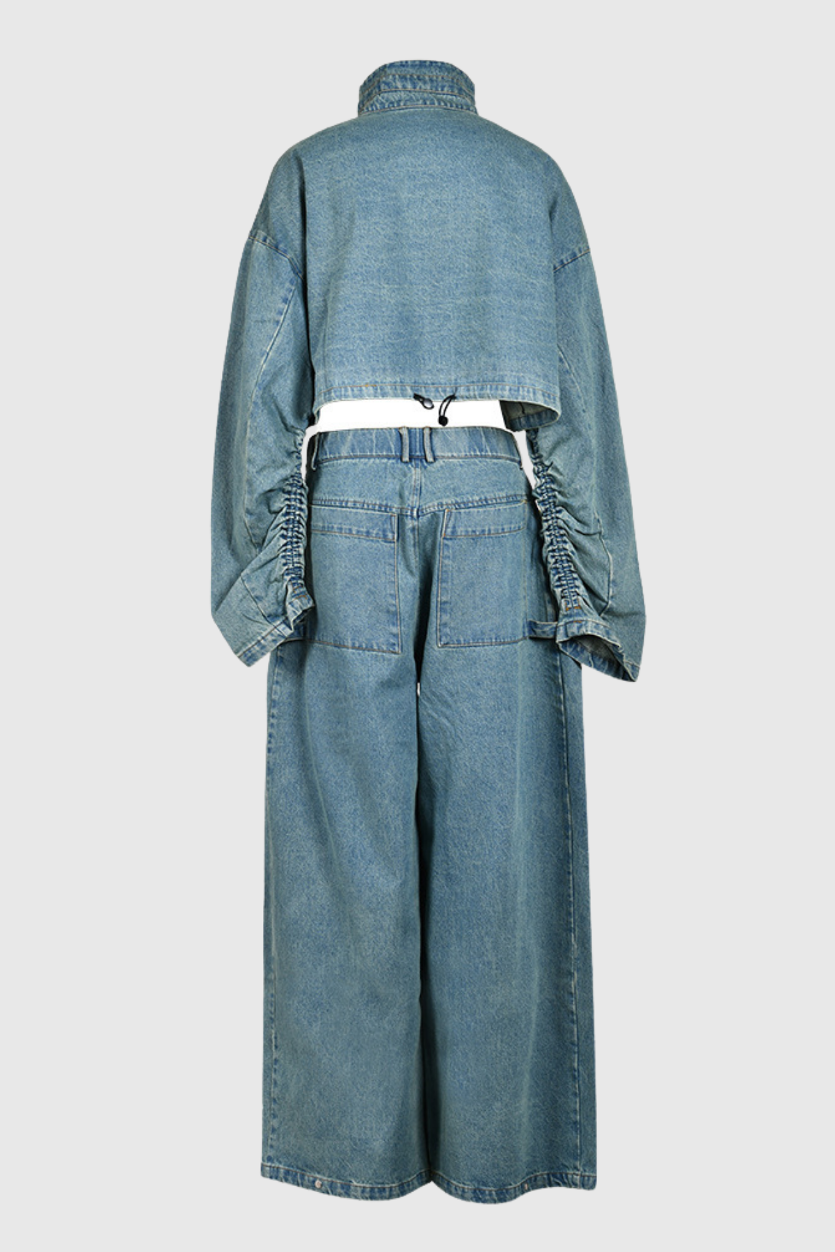 Disen Pocket Drawstring Denim Set