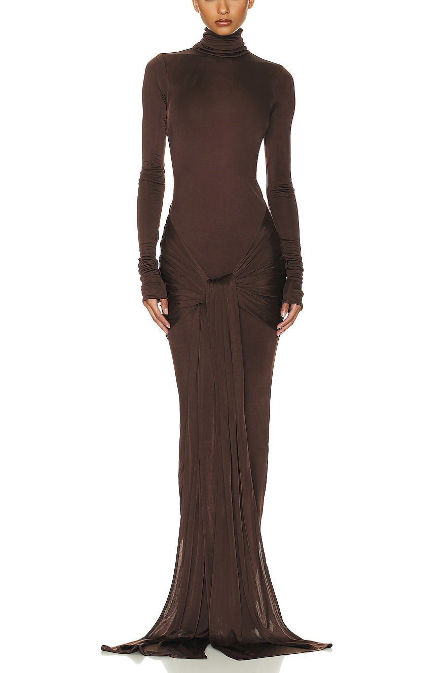 Alistair Long Sleeve Twisted Maxi Dress