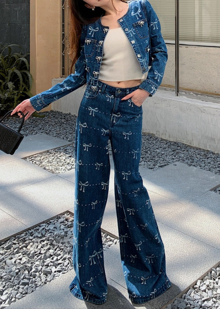 Greer Bow Print Jeans