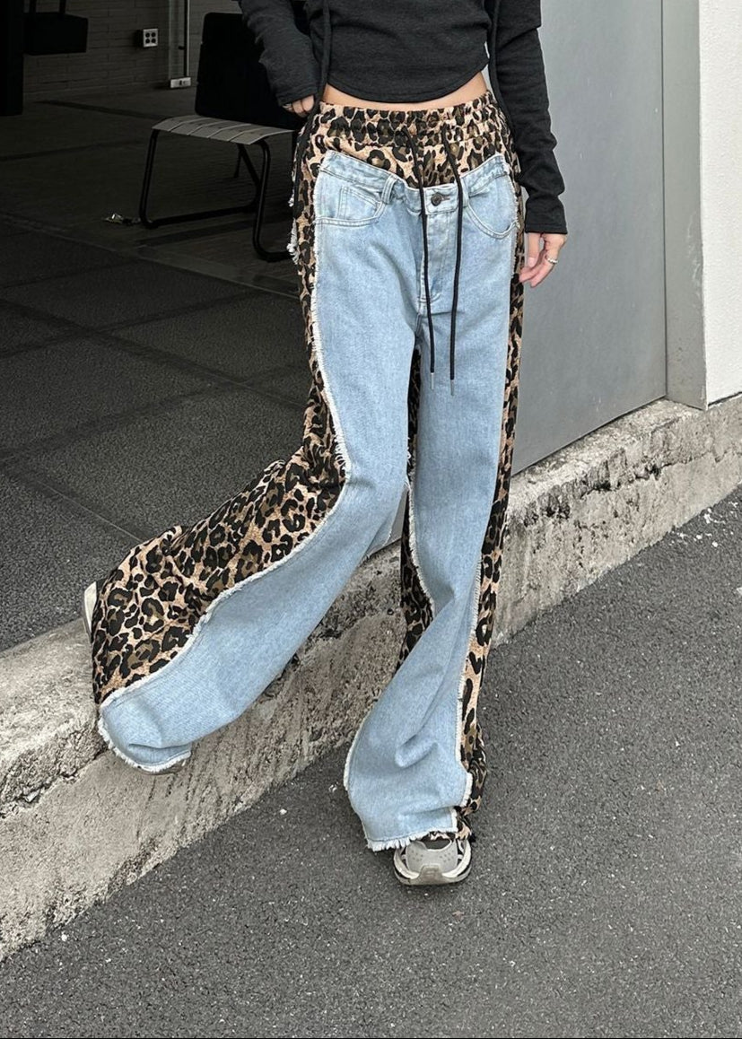 Blaanid Deconstruct Leopard Jeans