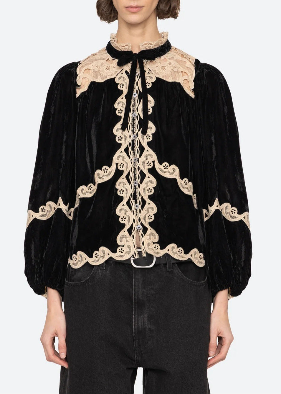 Emanuel Cutout Cochet Top