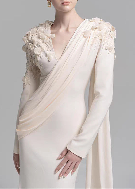 Felician Flower Fringe Maxi Dress