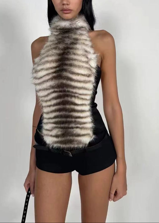 Dimitrij Faux Fur Sleeveless Top