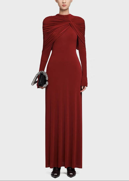 Dervla Ruch Twist Maxi Dress In Red