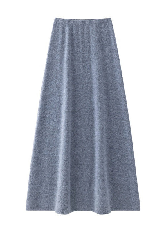 Fadwa Long Sleeve Wool Skirt Set In Blue