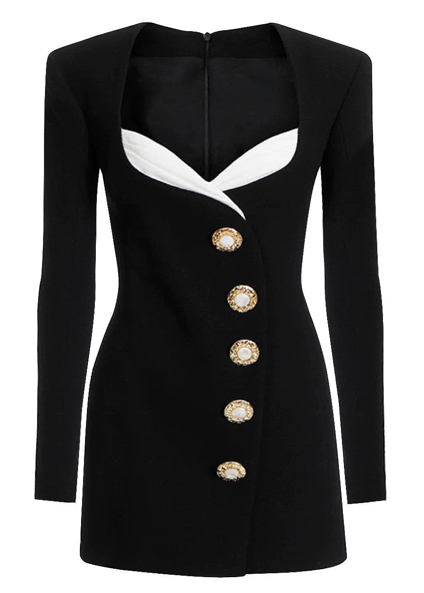 Dulcibella Deconstruct Button Mini Dress