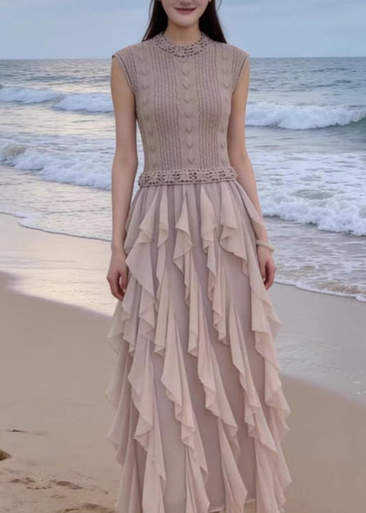 Berlioz Ruffle Knit Maxi Dress