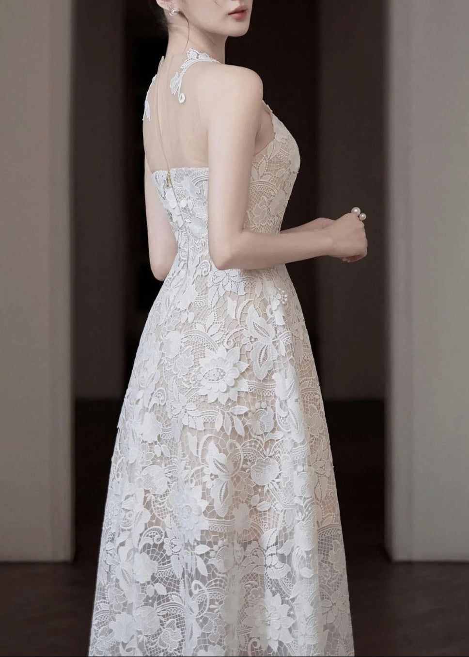 Farouk Floral Lace Midi Dress