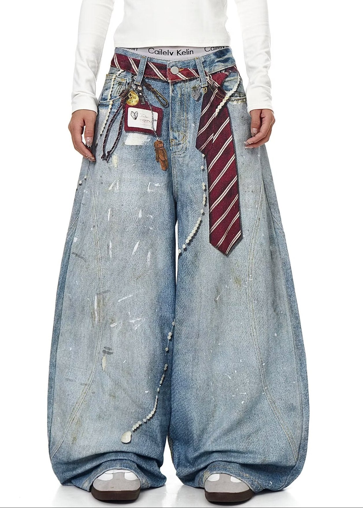 Edvige Print Baggy Jeans