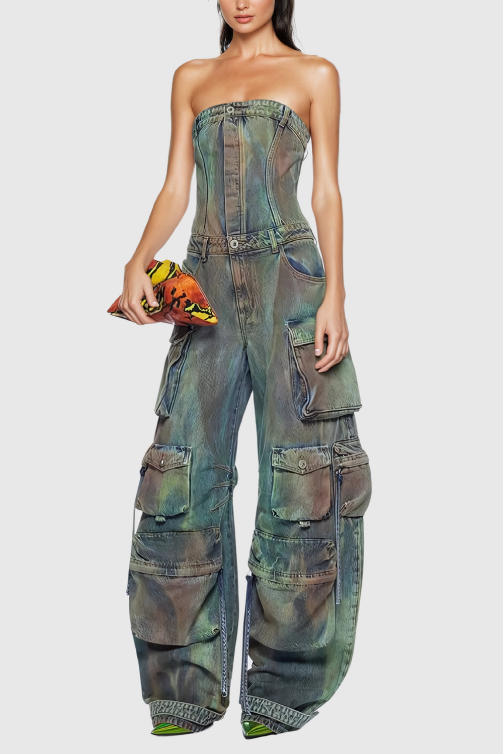 Nacho Camouflage Denim Jumpsuit