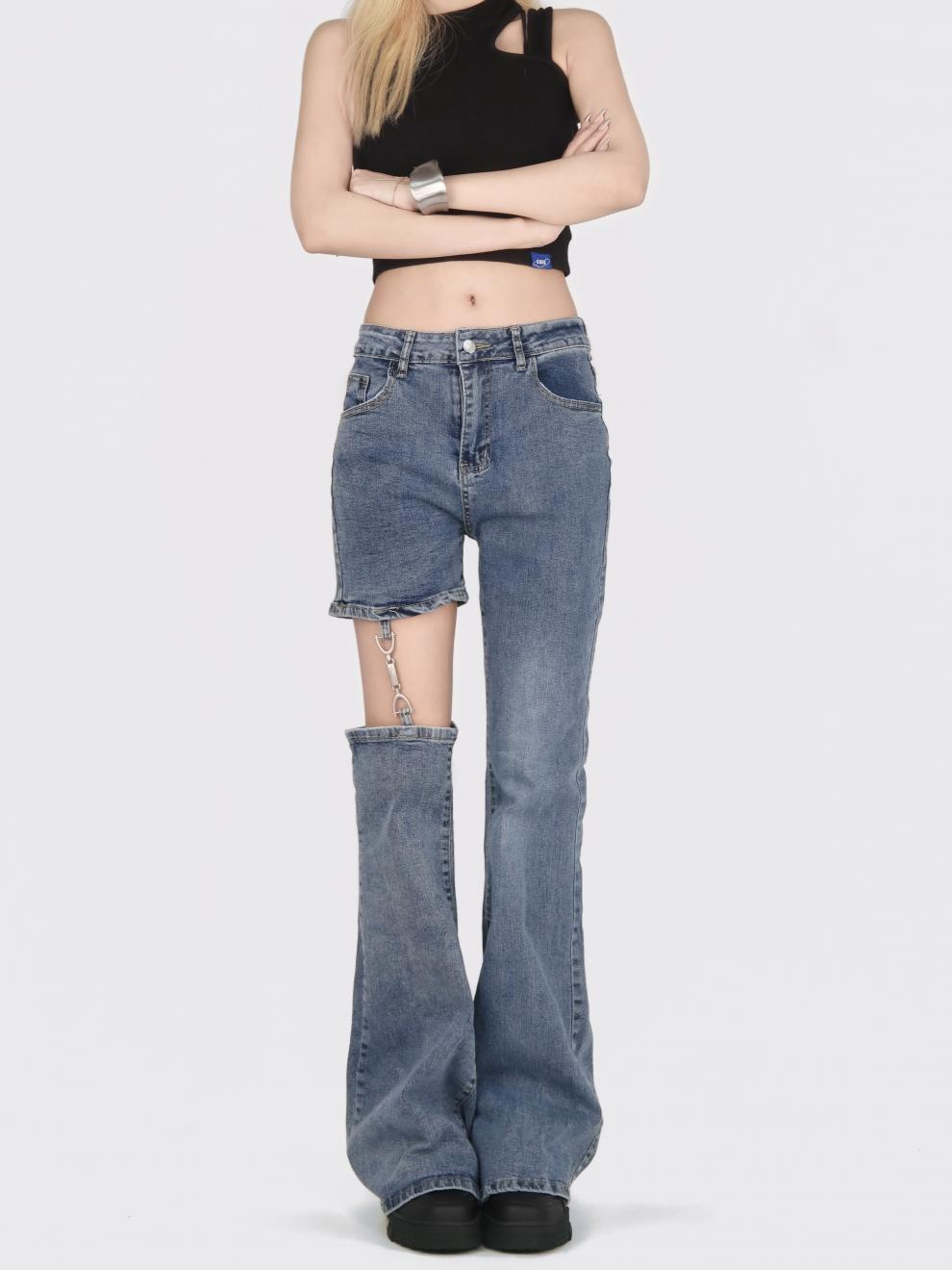 Crocifissa Asymmetric Jeans