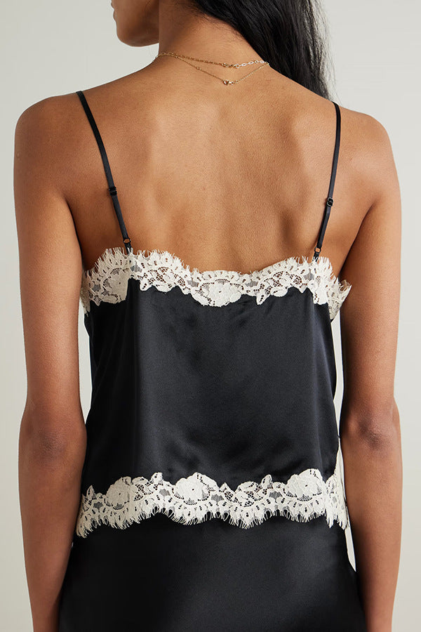 Fedir Plunge Lace Skirt Set