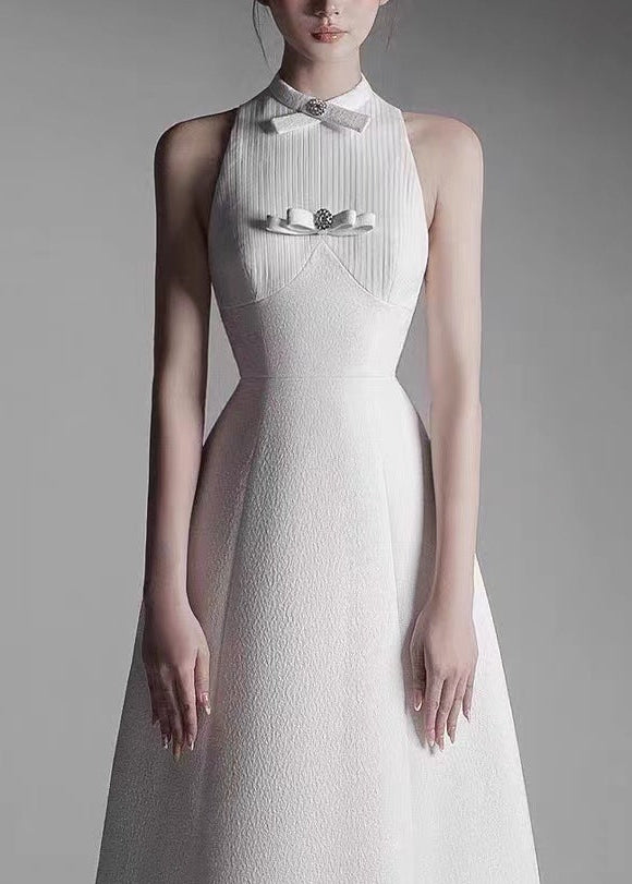 Dory Sleeveless Embellished Bow Midi Dress