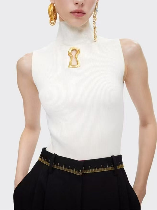 Cistiboru Sleeveless Knit Top