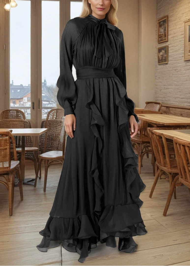 Chaz Ruffle Ruch Maxi Dress