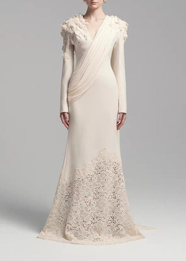 Felician Flower Fringe Maxi Dress