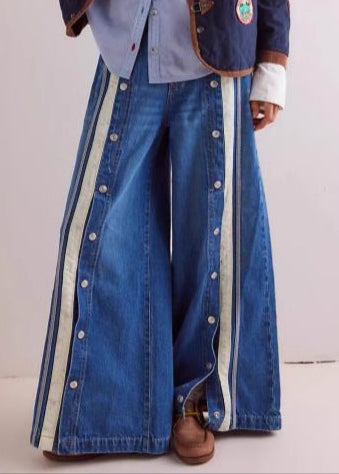 Anahita Stripe Button Deconstruct Jeans