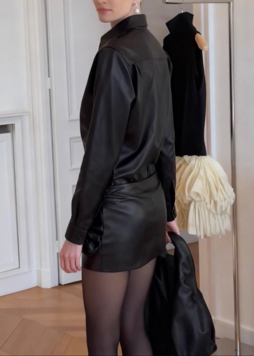 Dip Ruch Leather Skirt Set