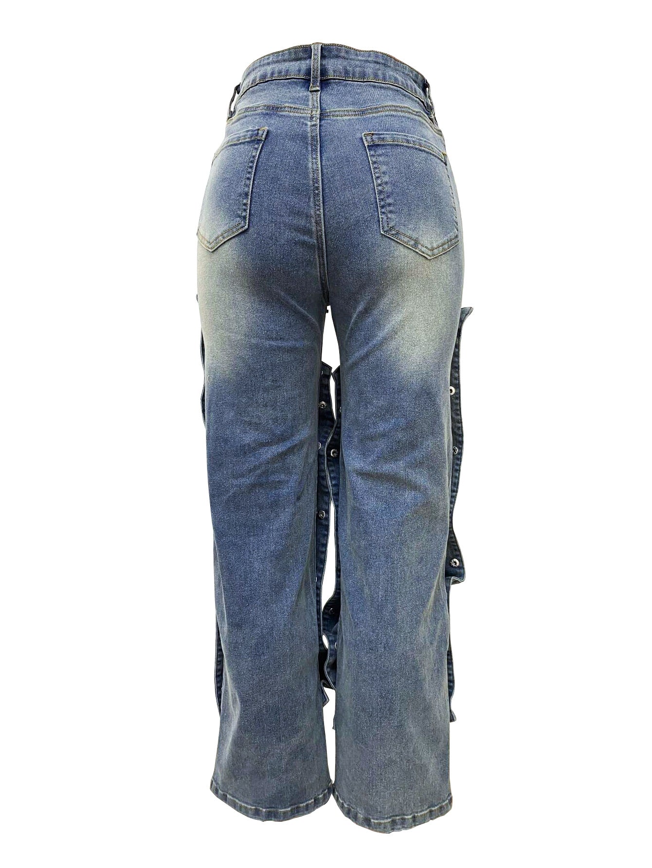 Upasana Snap Asymmetric Straight Jeans
