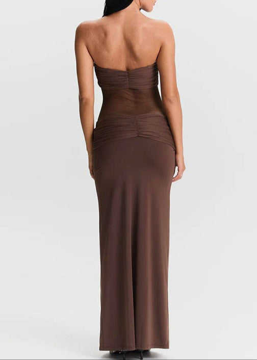 Anicet Ruch Mesh Spaghetti Maxi Dress