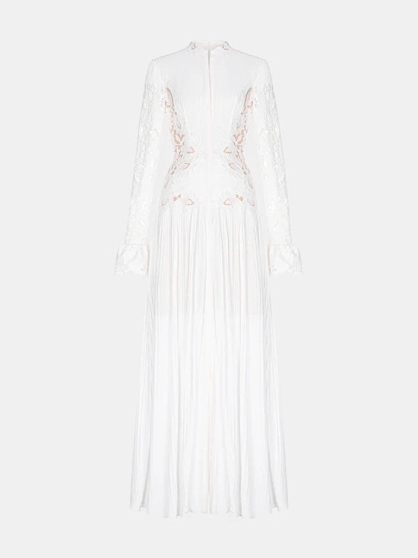 Boyce Embroidered Ruch Lace Maxi Dress